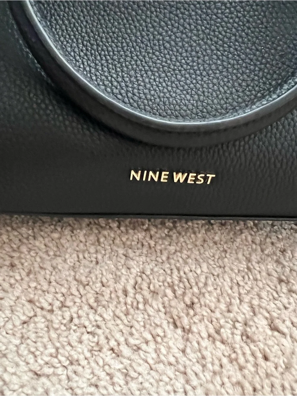 Nine West Black Pebbled Handbag